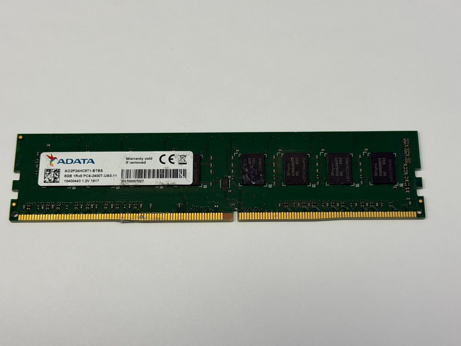 ADATA 8GB (1-Stick) PC4-2400T DDR4 19200 Desktop Memory RAM AO2P24HC8T1-BTBS