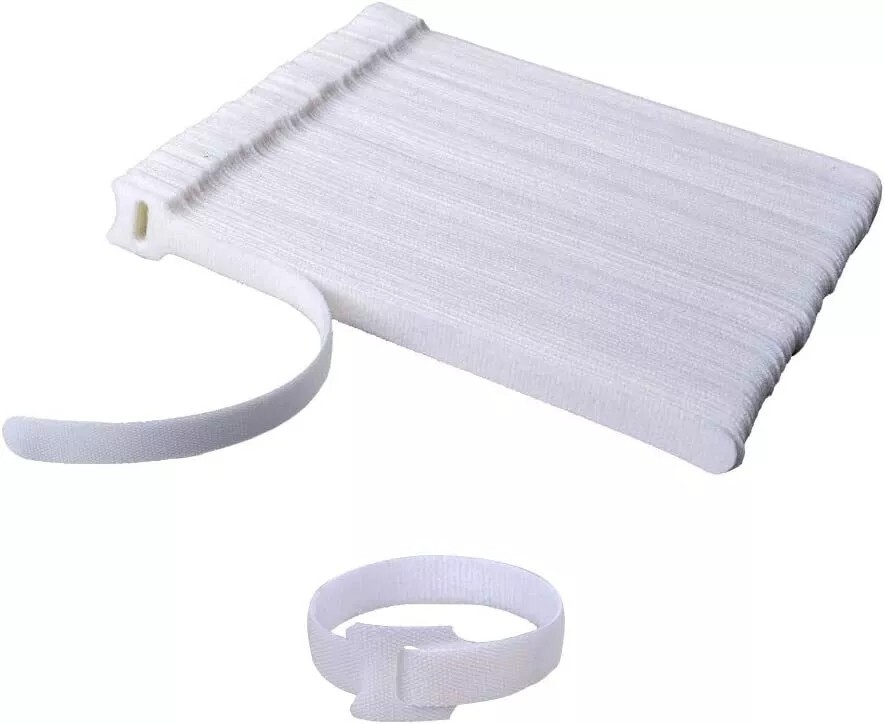 50 PCS Cable Straps Wire Cord Hook Loop Ties Reusable Fastening Organizer Laptop