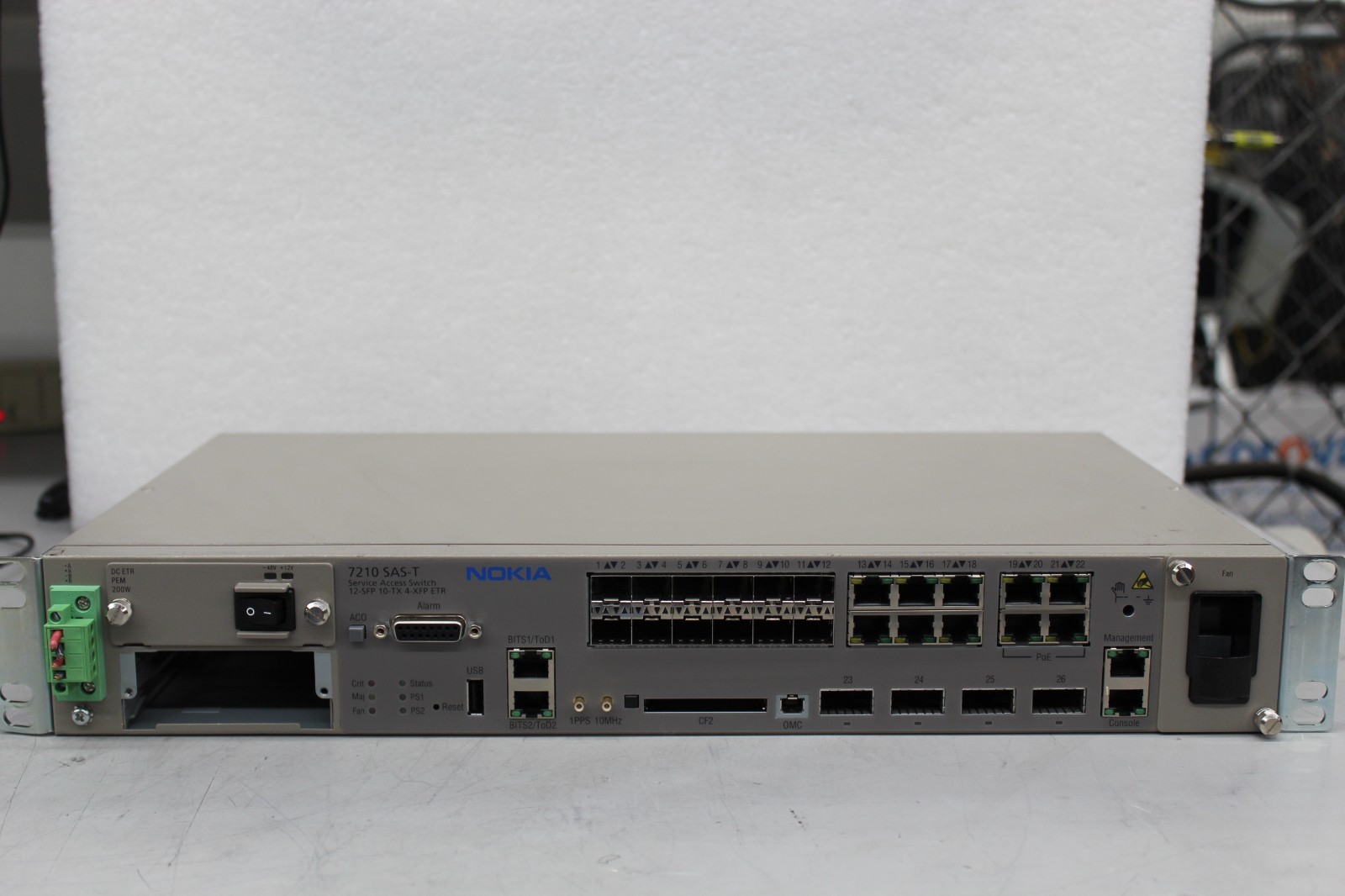 Nokia 7210 SAS-T 12-SFP 10-TX 4-XFP ETR Service Access Switch 3HE08117ABRC01