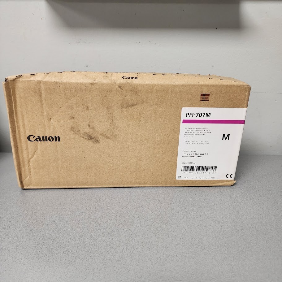 Canon PFI-707M 9823B001  700 ml Magenta Ink Cartridge Exp 2025