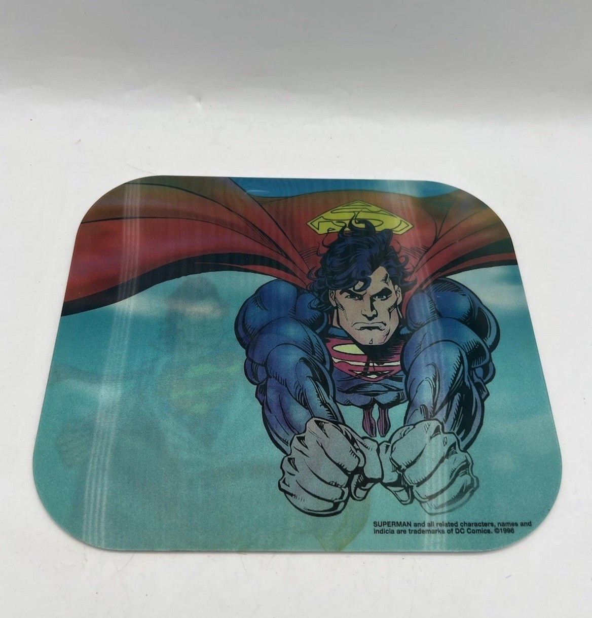 SUPERMAN DC Comics 3D Gaming Mousepad 9x8 Holographic Non Slip Vintage 1996