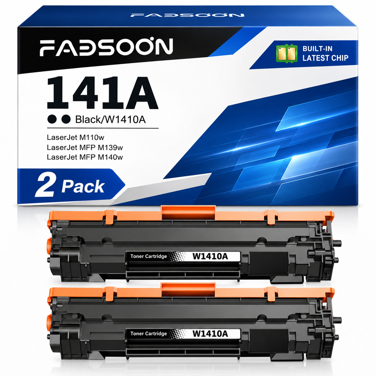 141A W1410A 2PK BK Standard Yield Compatible Laser Toner for M110w M139w M140w