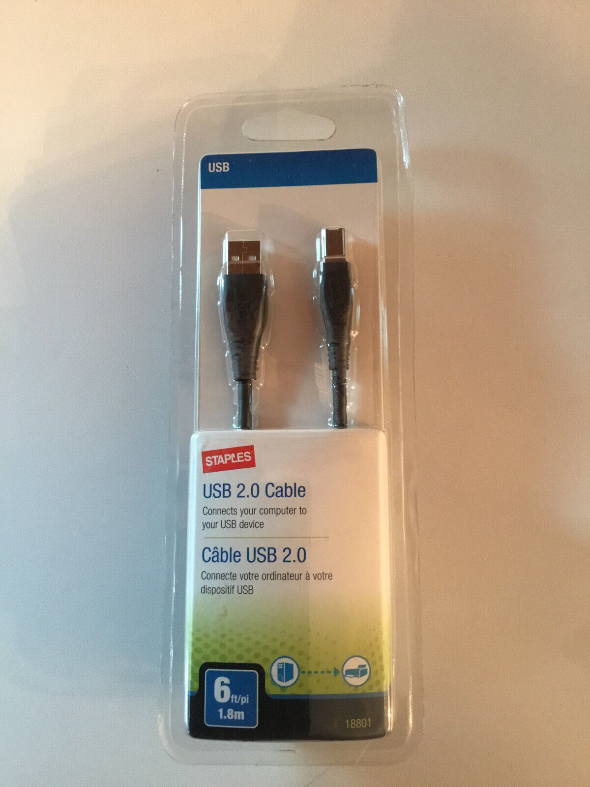 Staples USB 2.0 Cable 18801