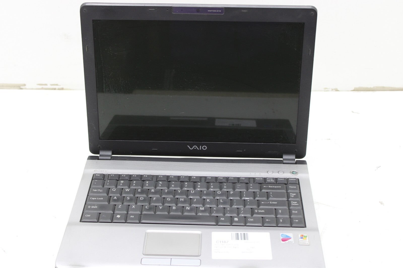 Sony Vaio VGN-FJ270 Laptop Intel Pentium M 2GB Ram No HDD or Battery