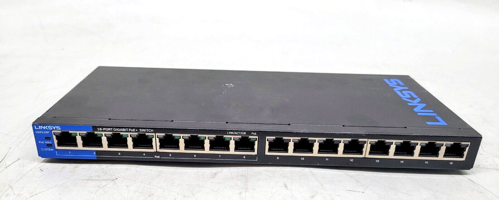 Linksys LGS116P 16-Port Unmanaged PoE Switch/Untested No AC