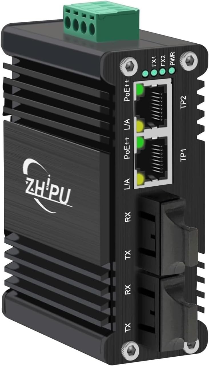Mini Industrial 2 Ports Gigabit 90W PoE++ Switch with DC48～57V Dual Power S501