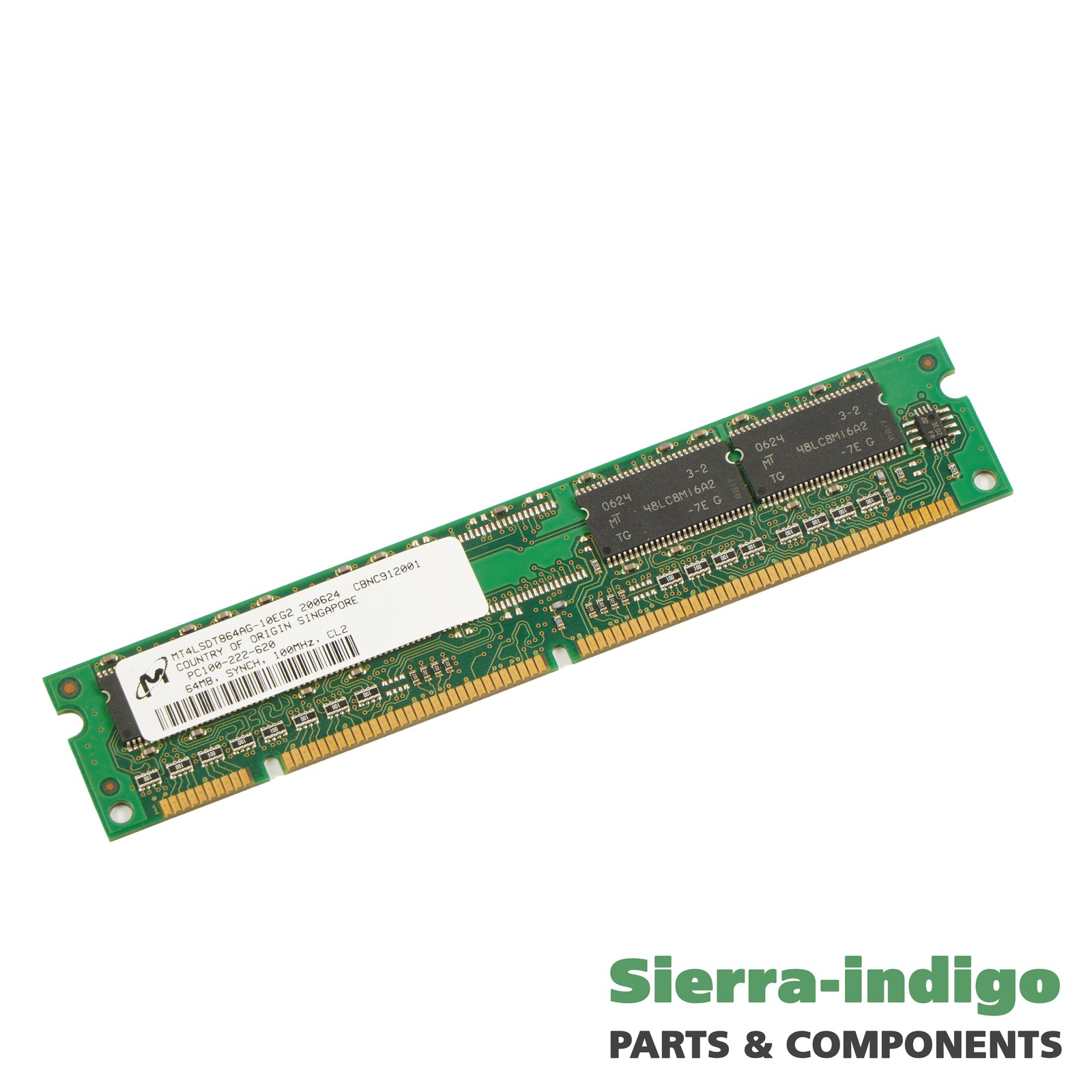 Micron MT4LSDT864AG-10EG2 64MB PC100-222-620 SYNCH 100MHz CL2 Memory