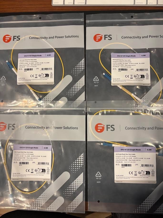 OS2 Single Mode FIber Patch Cable LC UPC to LC UPC simplex - .5M