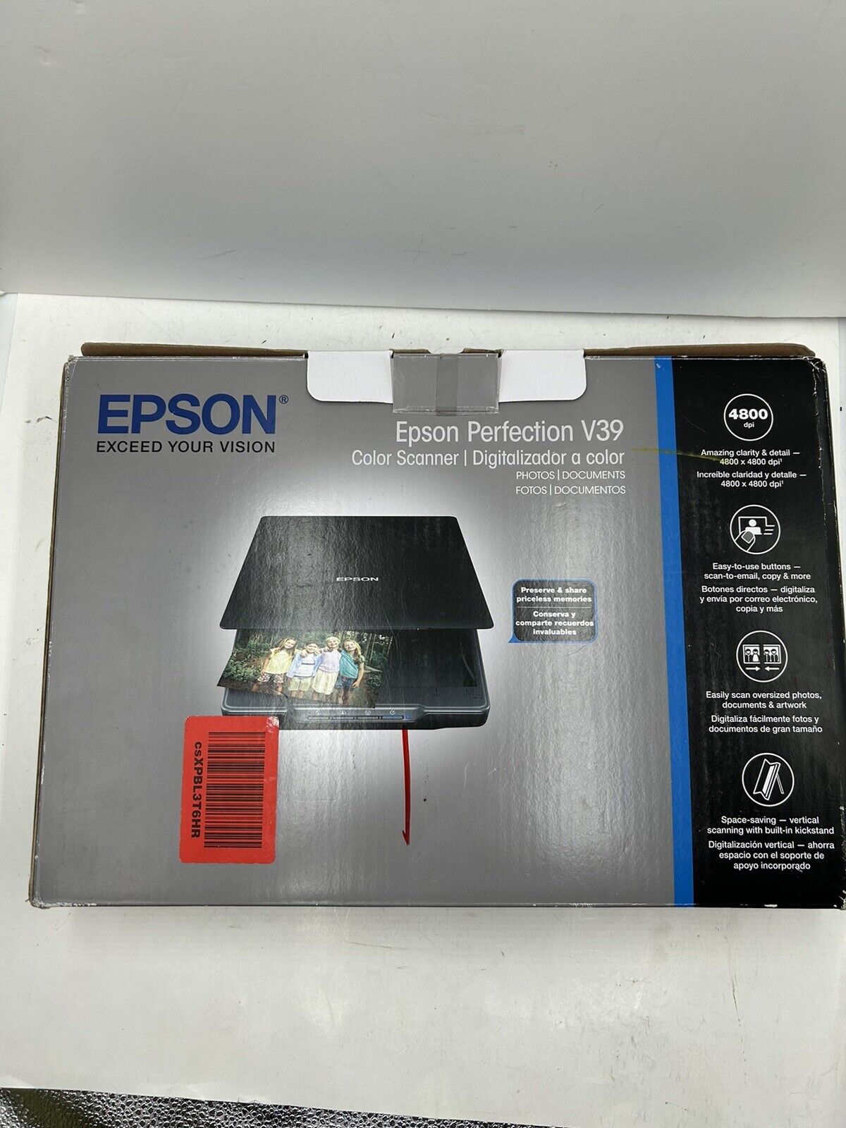 Epson Perfection V39 Flatbed Color Scanner with Original Box