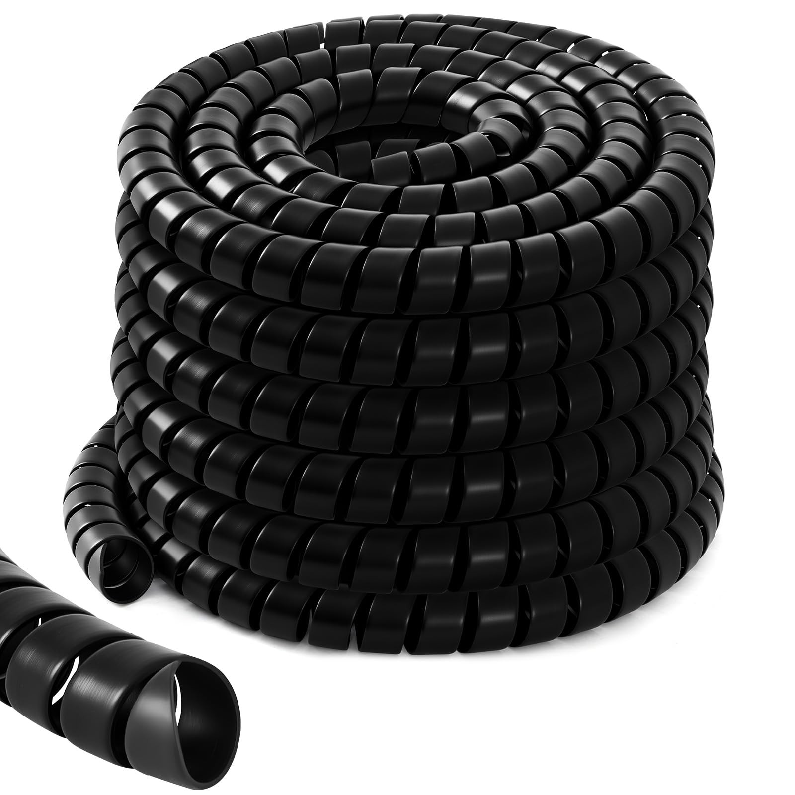 1 Pcs Spiral Wrap Cable Protector, Safe 3/4" Od x 20' Pre Cut Lengths Hydraul...