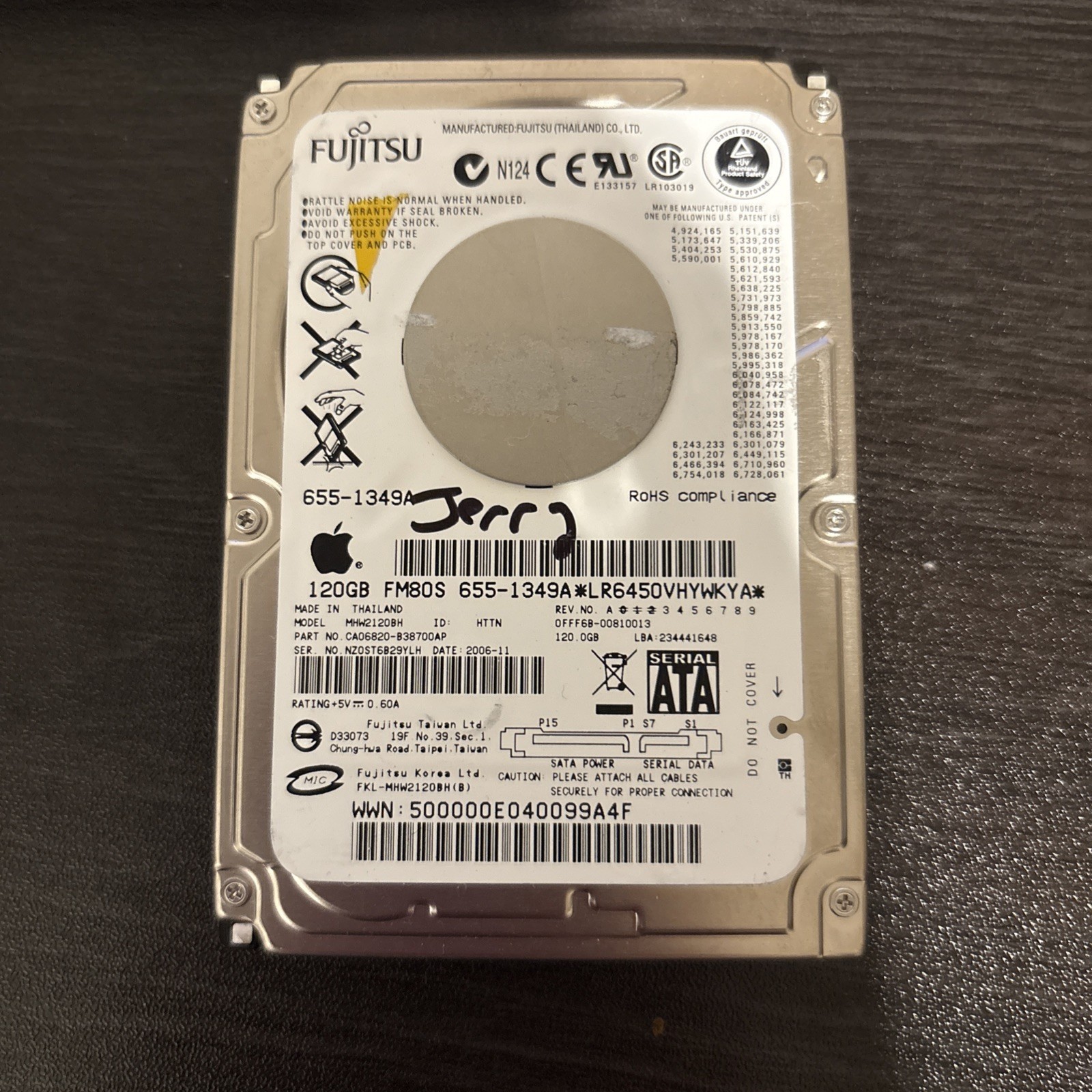 Fujitsu MHW2120BH 2.5 Inch SATA HDD [120 GB]