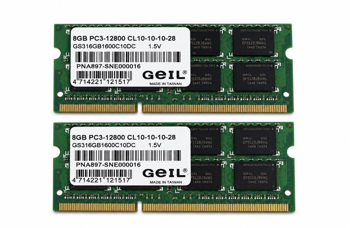 16GB G.E.I.L GS316GB1600C10DC (2x8GB) DDR3 Kit 1600MHz SO DIMM Laptop RAM