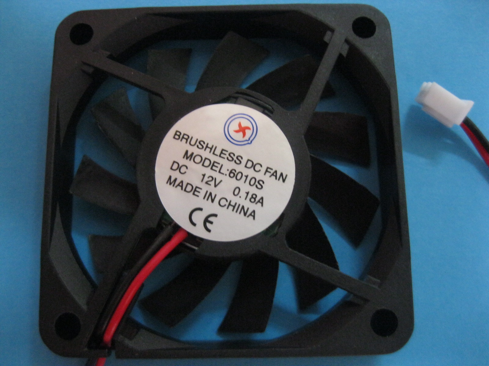 2 pcs Brushless DC Cooling Fan 12V 6010S 11 Blade 60x60x10mm Sleeve Bearing 2pin