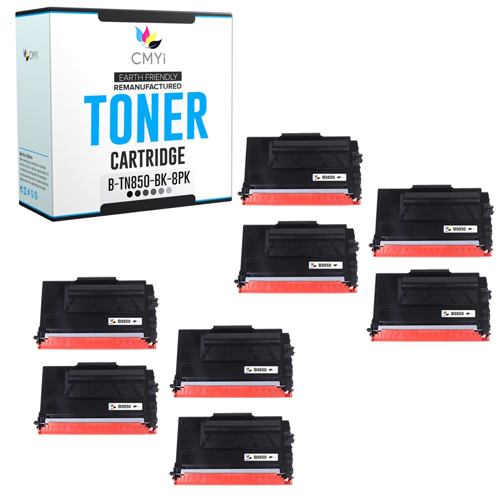 8-Pack Compatible CMYi TN850 Printer Cartridges fits Brother HL-L5850DW L5900DW