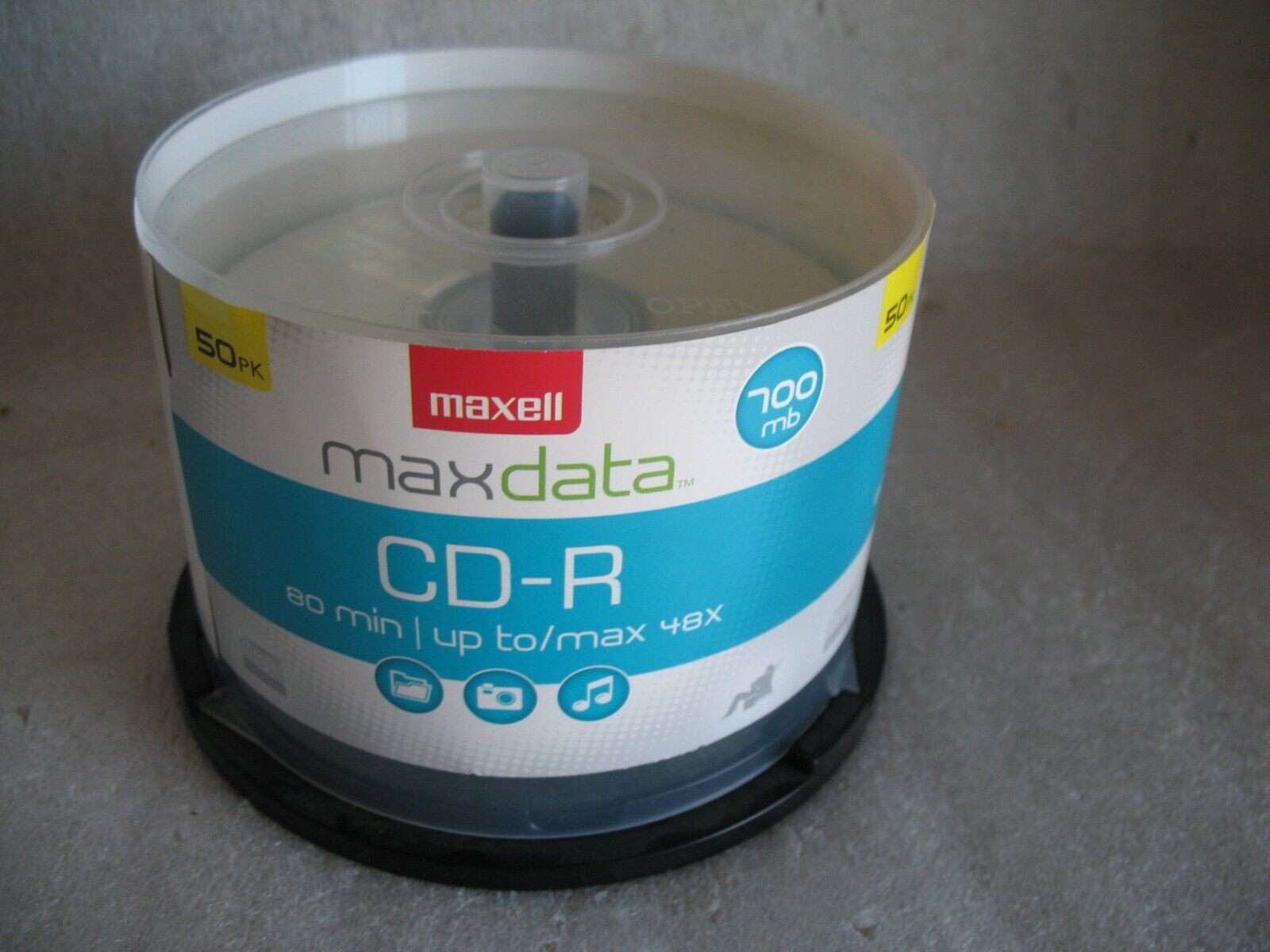 45 Maxell Blank CD-R 80 Min 700MB 52x Recordable  Maxdata Media Discs
