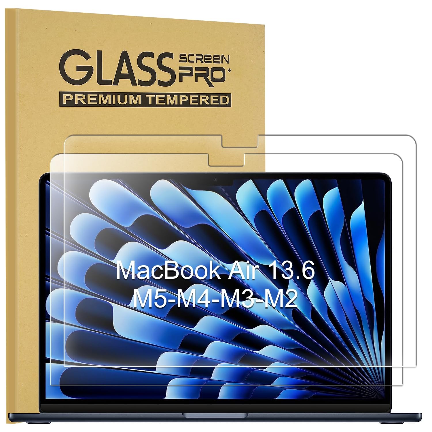 KEANBOLL 2 Pack Tempered Glass Screen Protector for MacBook Air 13.6" | A2681...