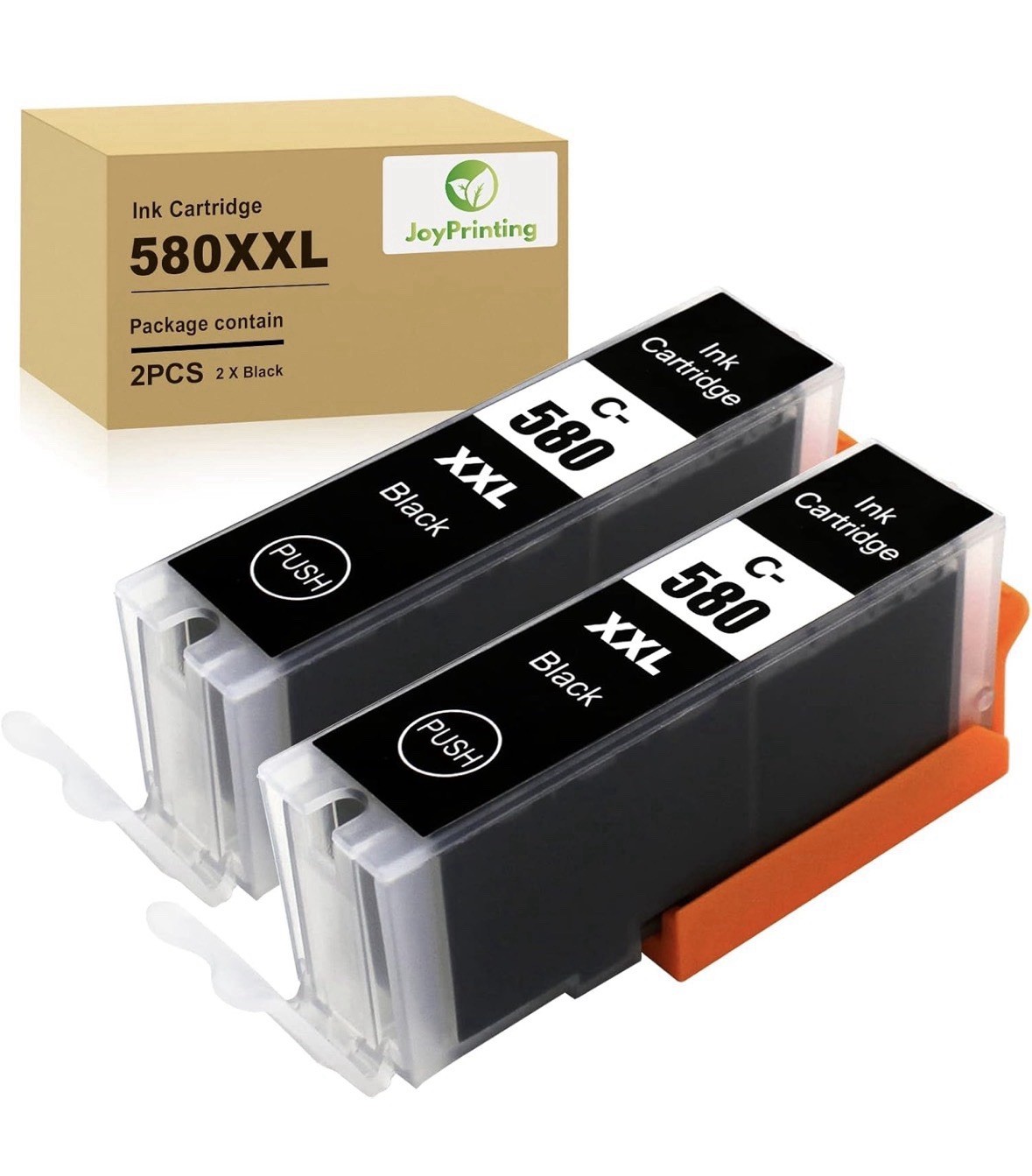 X 2 580XXL Ink Cartridges Replacement for Canon 580 ink 2 Pack C3