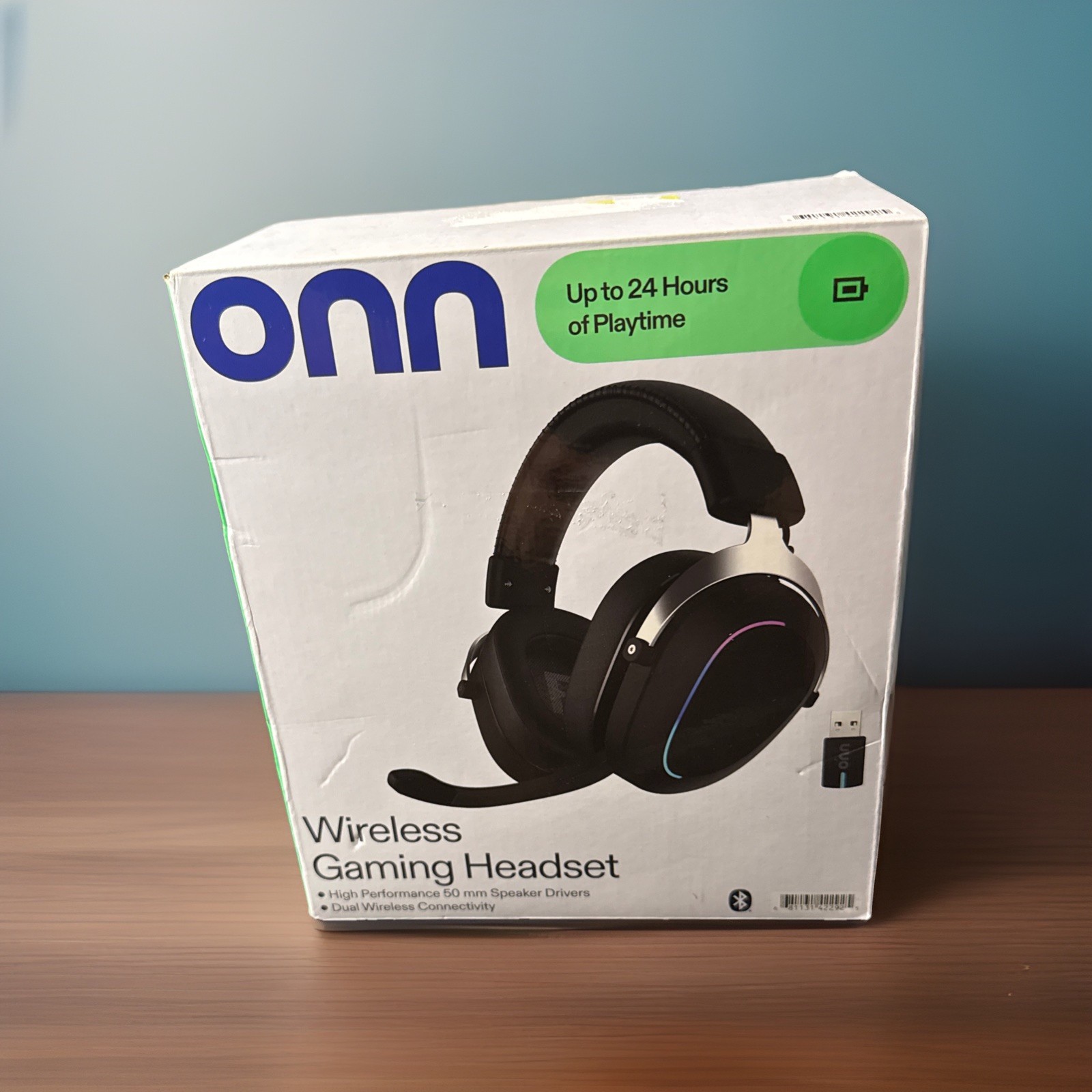 onn HZ-WD-GX Wireless Gaming Headset, Ps5 Compatable - Bluetooth/2.4GHz, Black