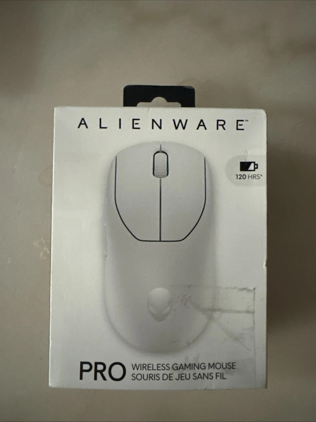 Alienware - Pro Wireless Optical Gaming Ambidextrous Mouse - Wired - Lunar Light