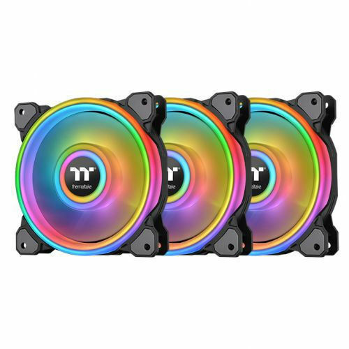 Thermaltake CL-F088-PL12SW-B Riing Quad 12 RGB Radiator Fan TT Premium (3 Pack)