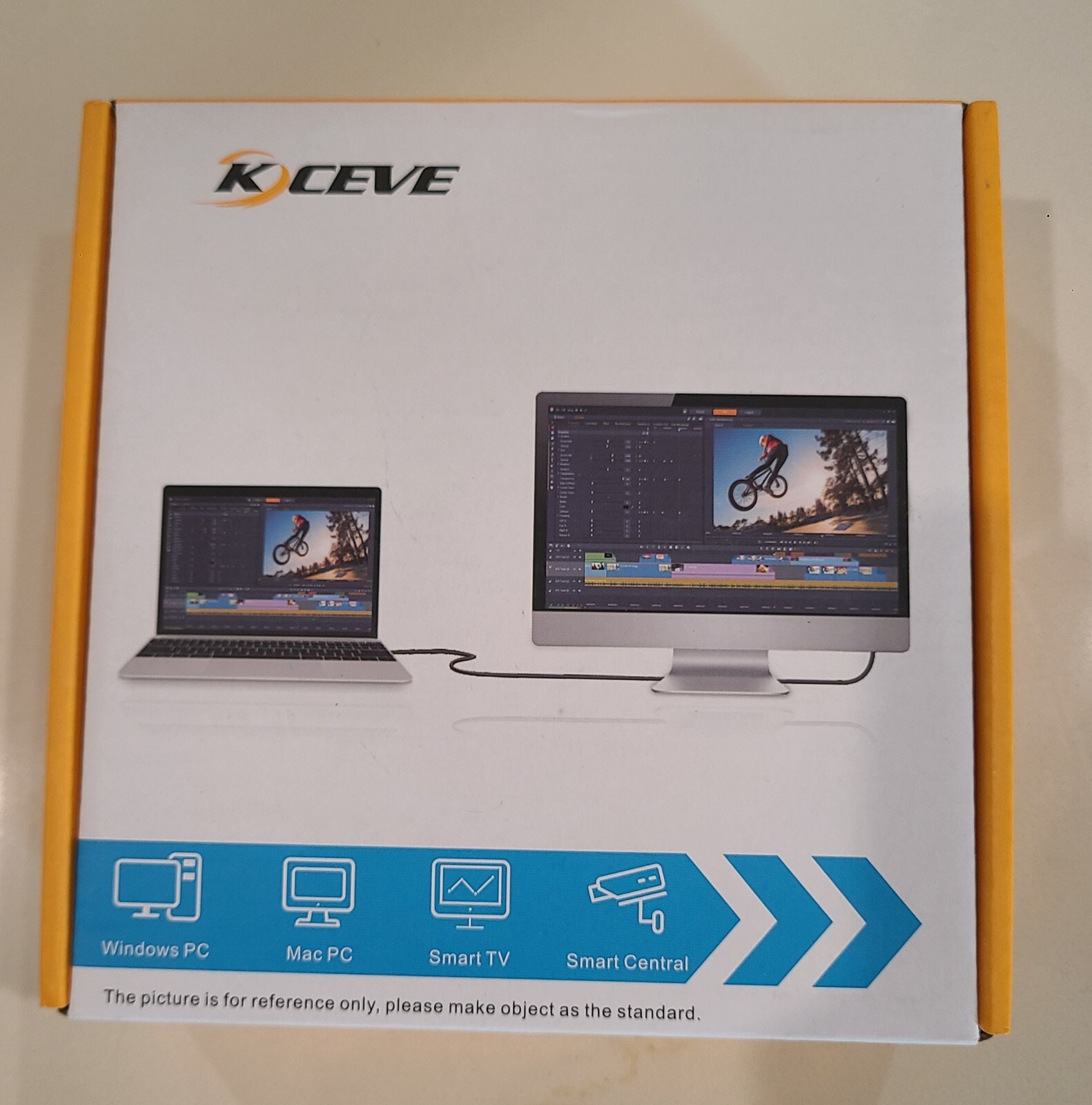 KCEVE HDMI KVM Switch, 2 Port USB and HDMI 4K@60Hz Switch Adapter Box kc 201