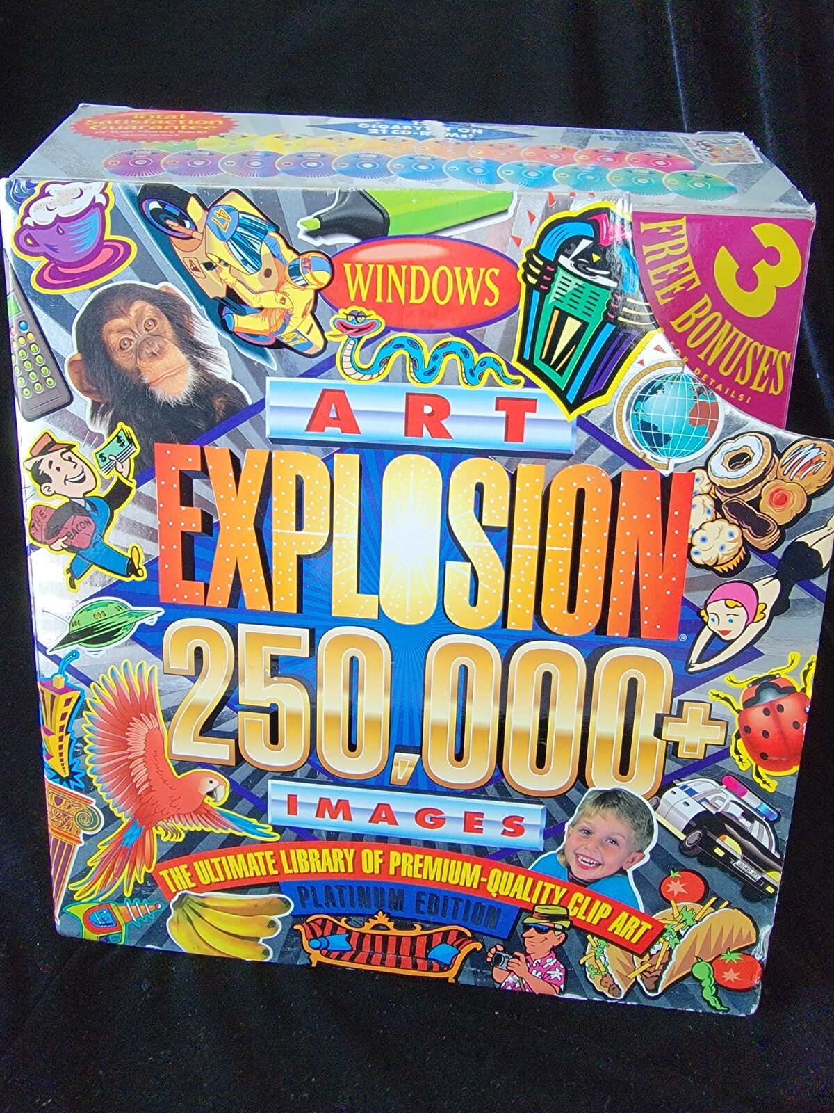 CD Nova Clip Art Explosion Windows b&w Color Platinum Edition 1997 250,000 Image