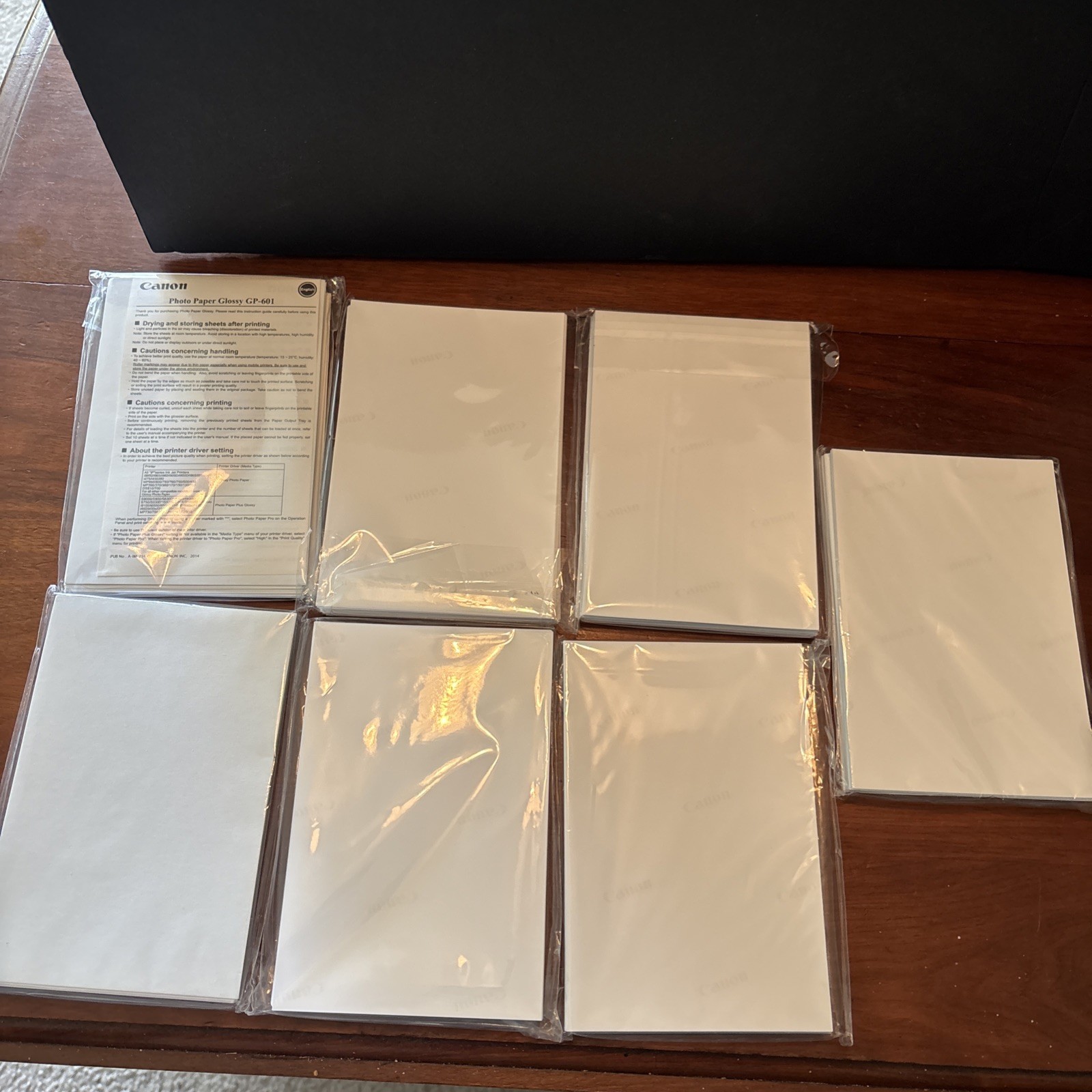 Canon Pixma Photo Paper Glossy GP-601 4"x6" over 300 Sheets
