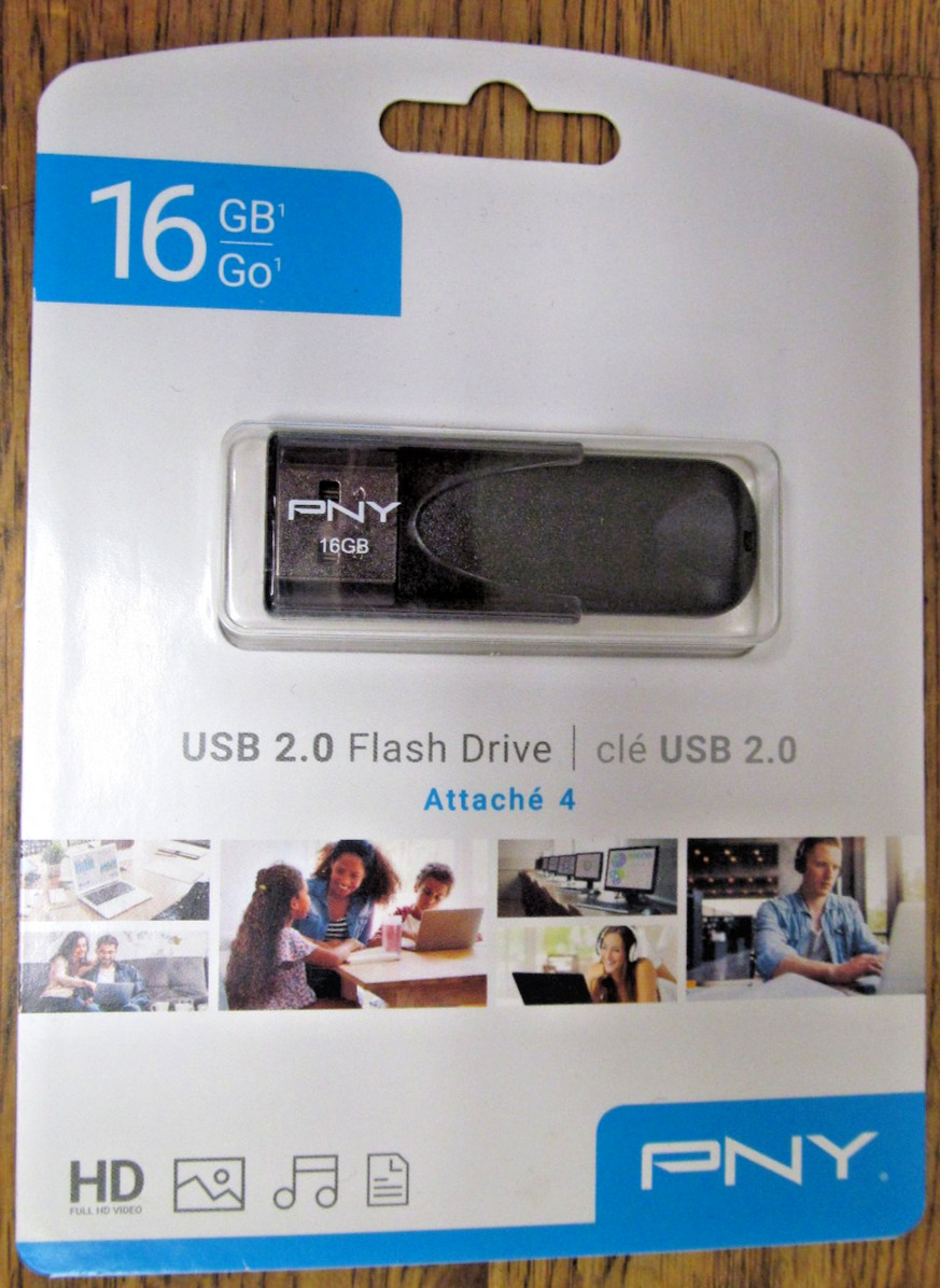 NEW 16GB PNY USB 2.0 FLASH DRIVE ATTACHE 4 HD  