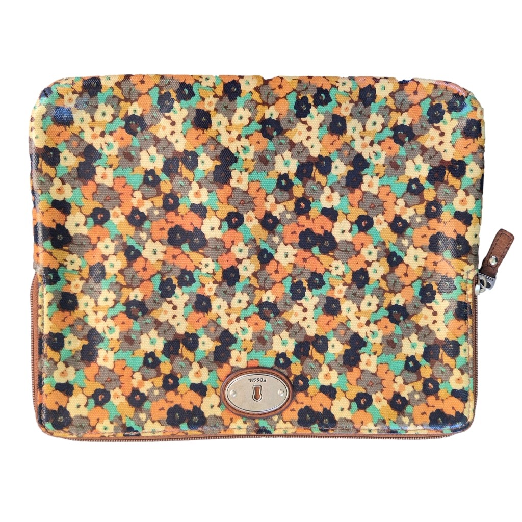 VINTAGE Women's Fossil Key-Per Floral Laptop Case
