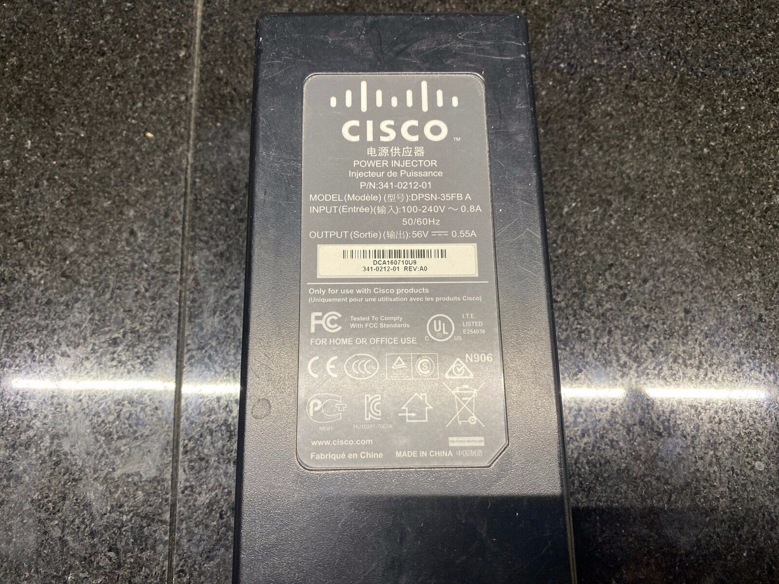 OEM CISCO Power Injector 341-0212-01 POE30U-560(G) Aironet AIR-PWRINJ4