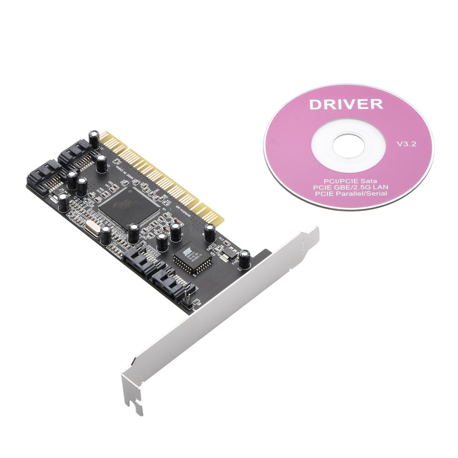 New 4 Port SATA PCI Expansion Card PCI To SATA Adapter Card JBOD mode