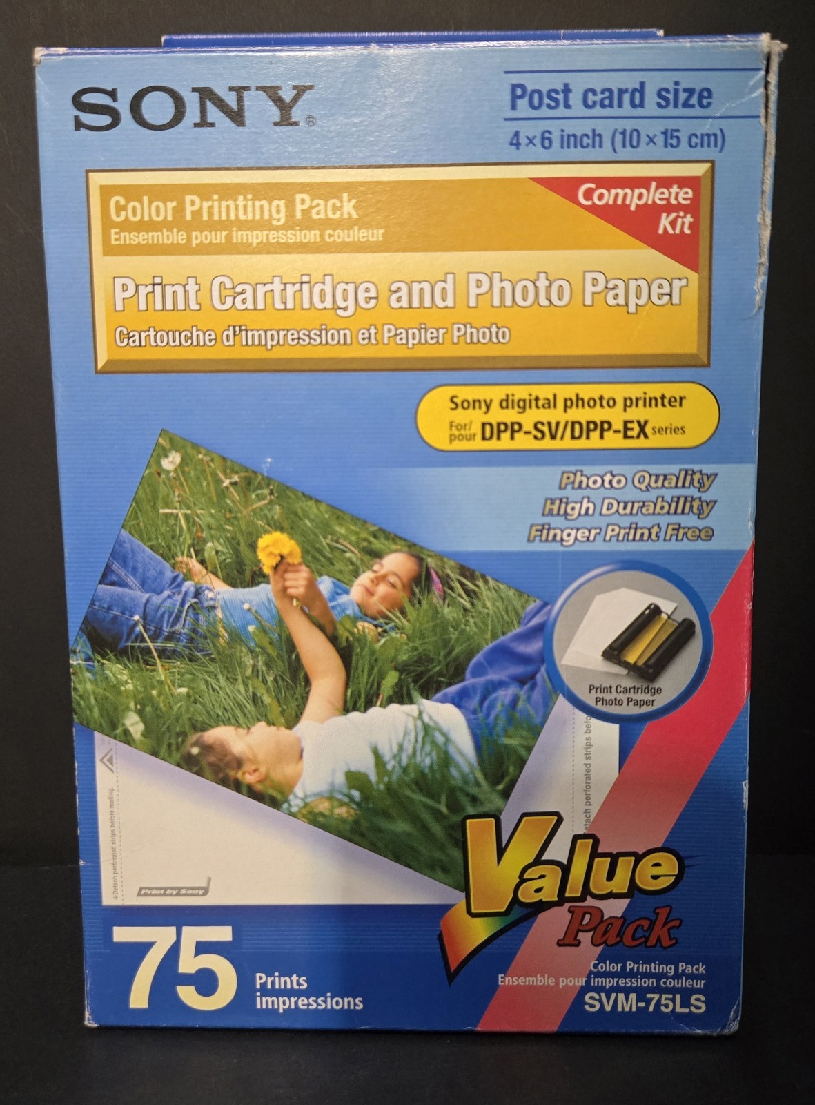 Sony SVM-75LS Color Print Cartridges & Photo Paper Kit *Read Description*