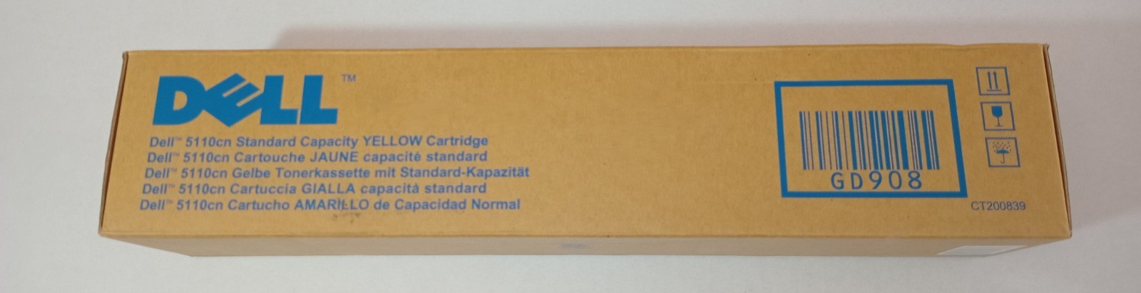 Genuine Dell 5110cn Yellow Standard Capacity Toner Cartridge Printer Ink