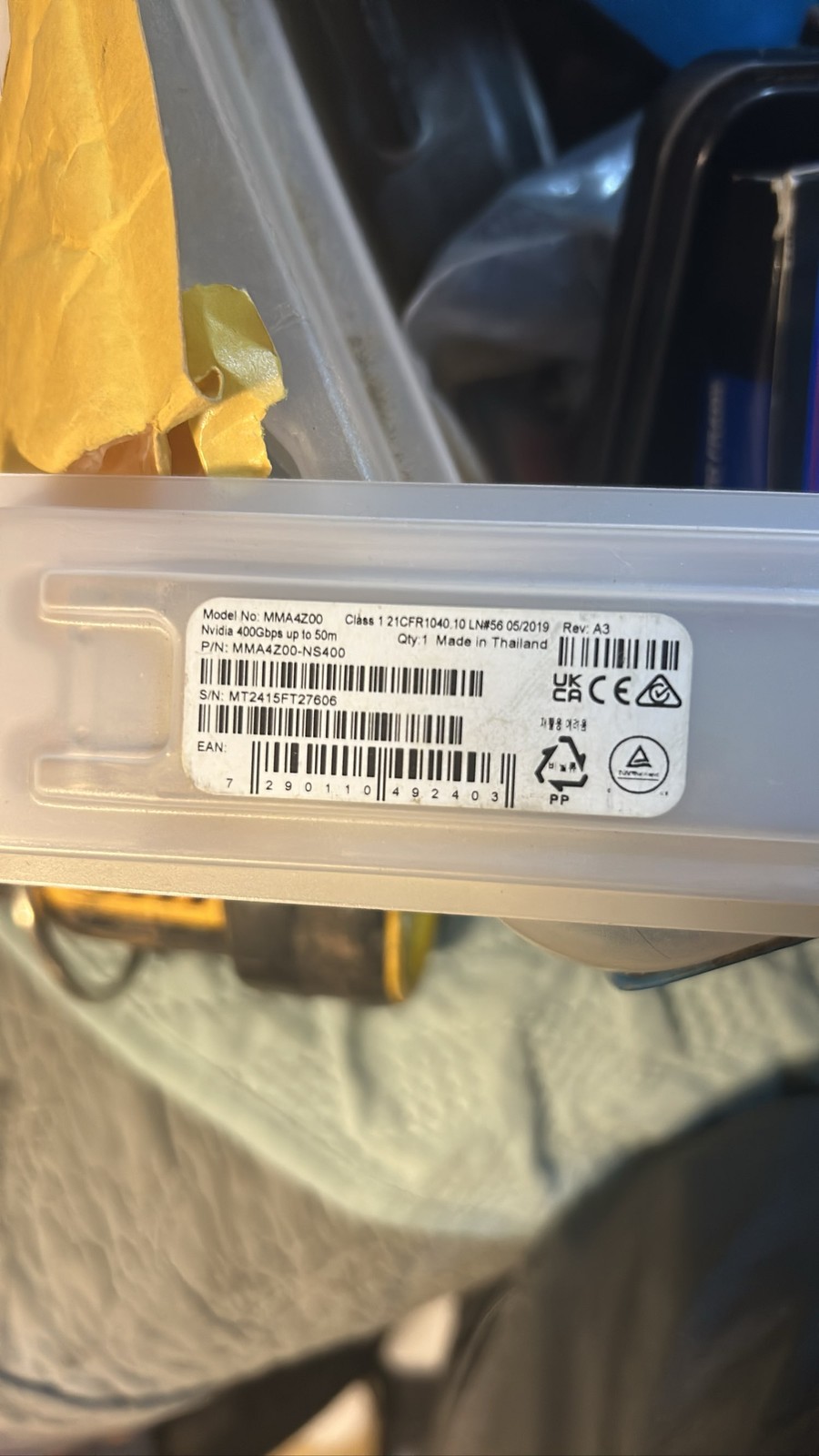 NVIDIA MMA4Z00-NS400 400Gbps OSFP SR4 Fiber Optic Transceiver 50m