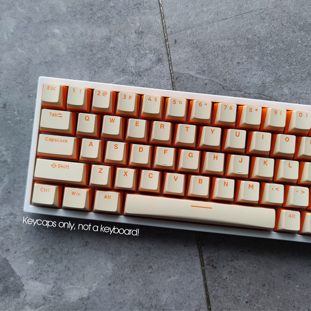 Pudding Orange Yellow Double-shot Keycaps Set PBT for MX Mechanical Keyboards