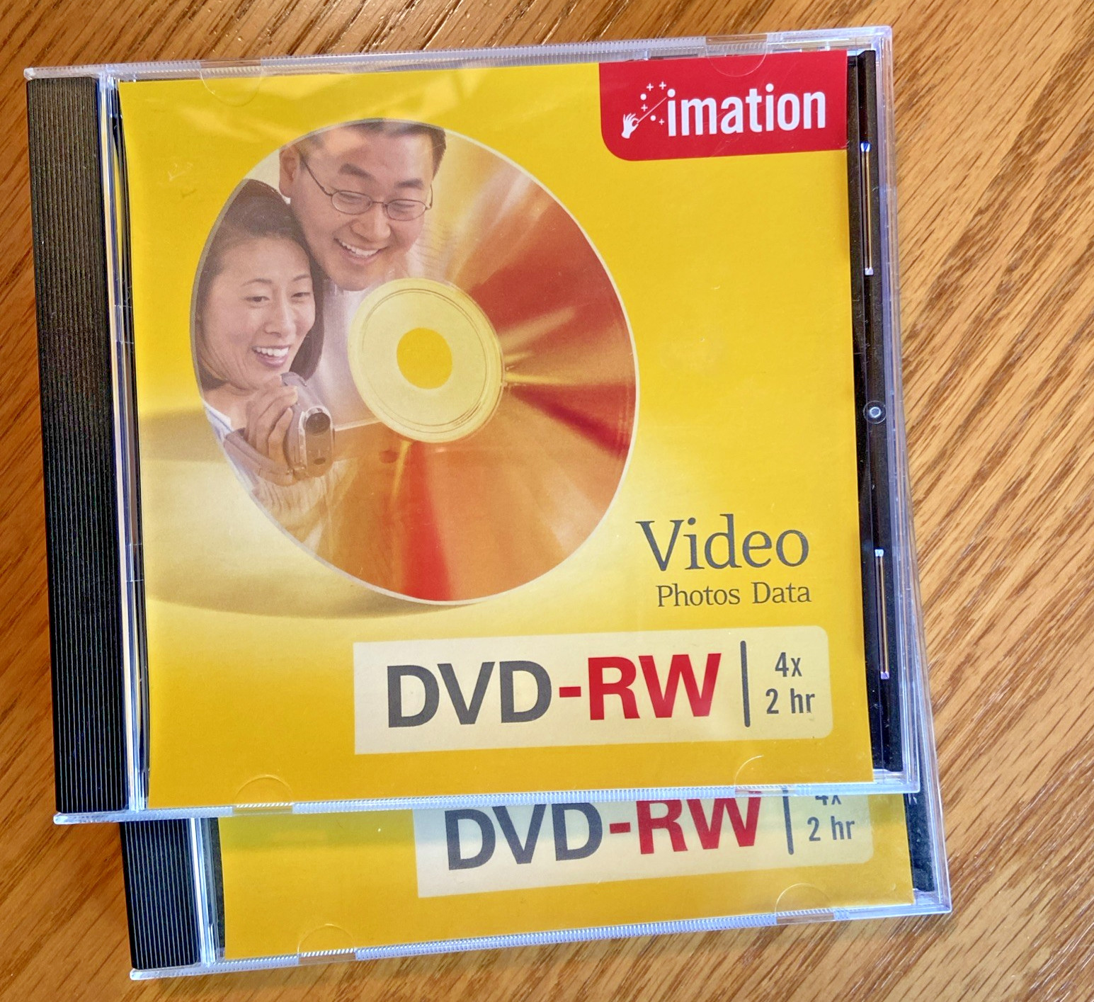 2 Imation DVD-RW Discs 4x 2hr 2005
