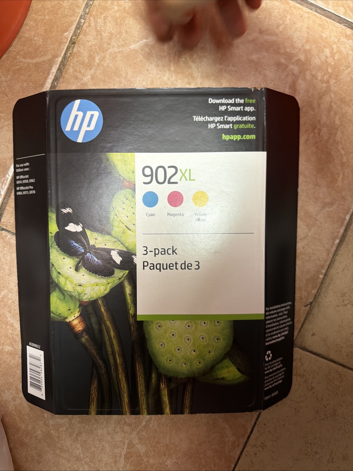 Genuine HP 902XL Cyan Magenta Yellow 3PK Ink Cartridges T0A41BN Exp 2026+