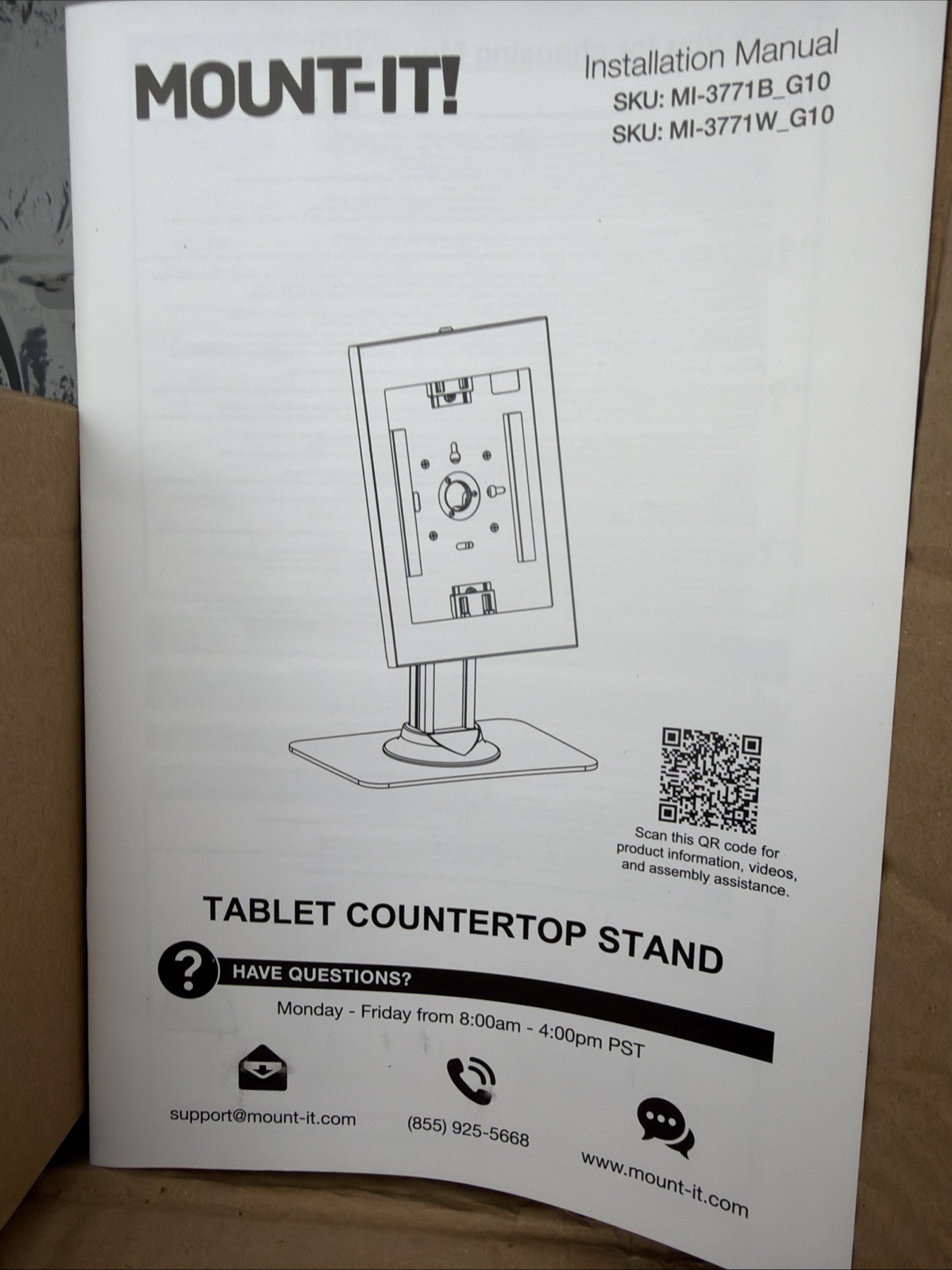 Mount-It iPad Kiosk Stand Anti-Theft Steel Tablet Countertop New In Box