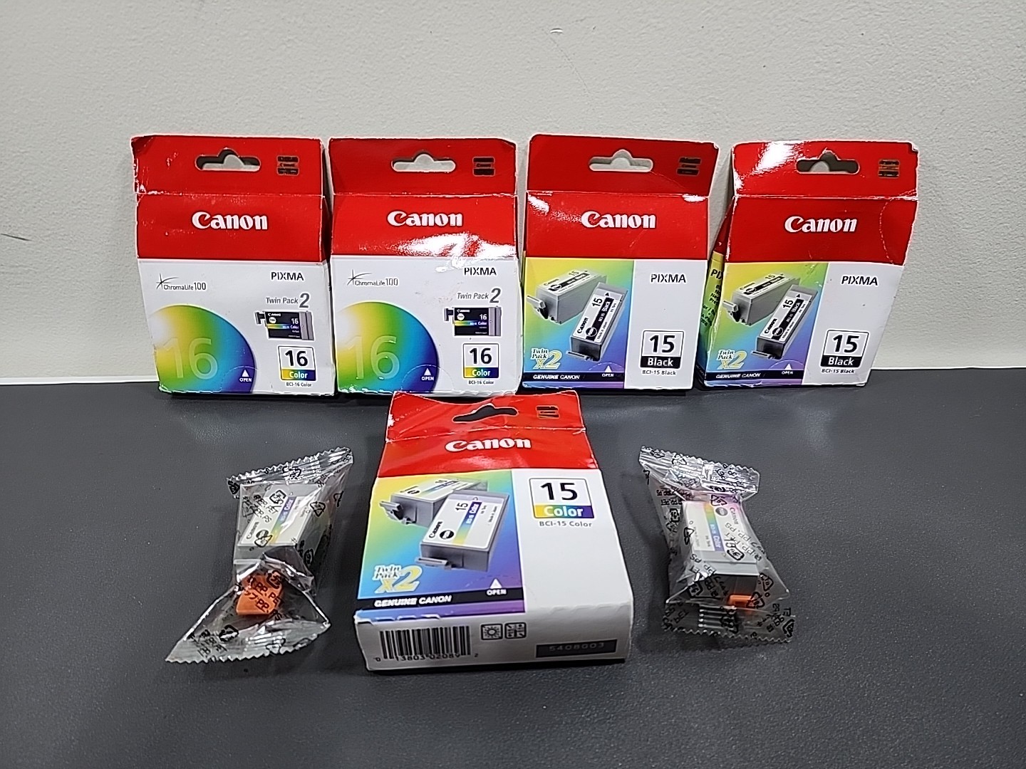 Genuine Canon PIXMA 15 16 Color Black Lot