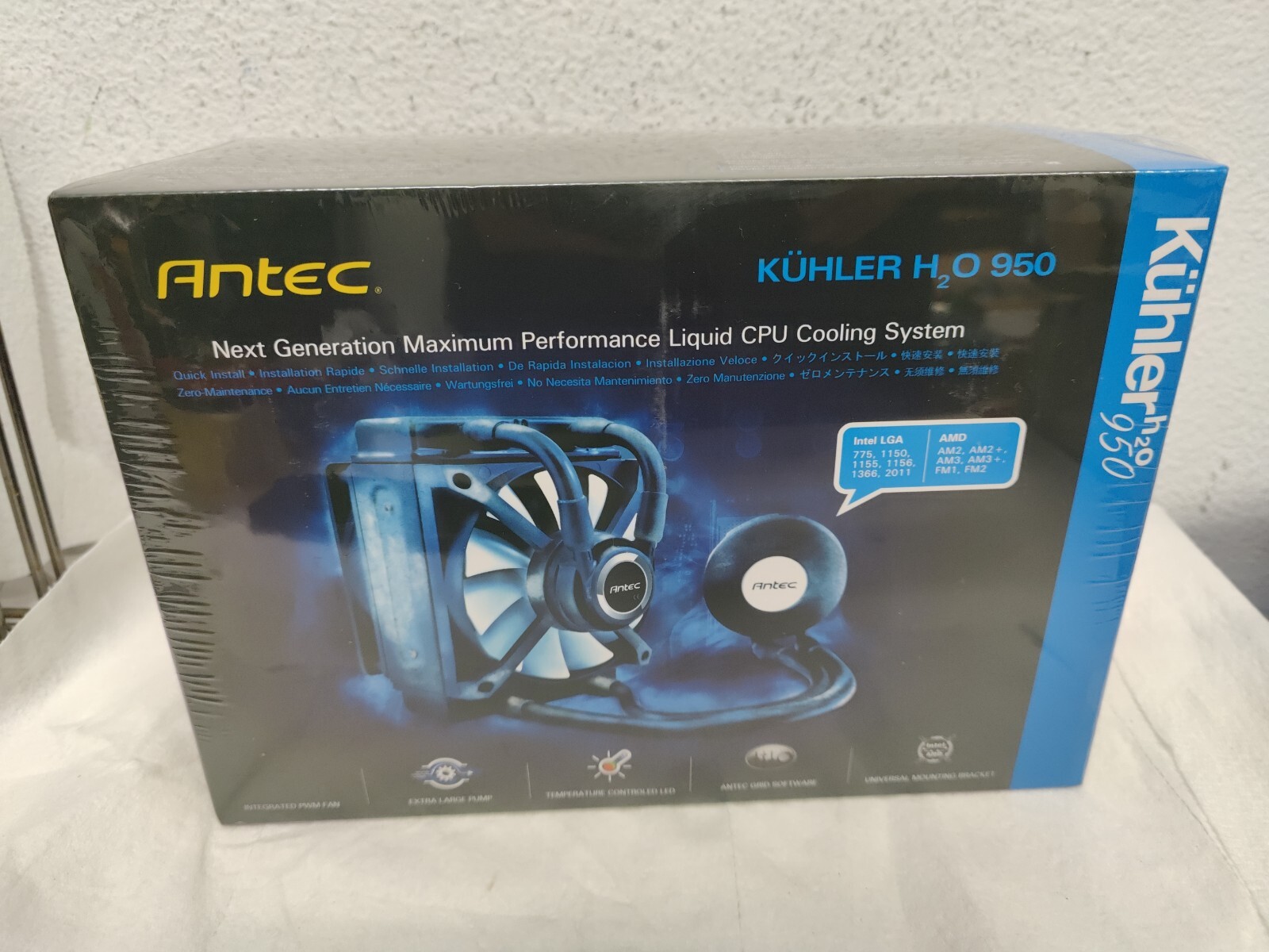 Antec KUHLER H2O 950 Water/Liquid Dual 120mm CPU Cooler . Sealed  Box