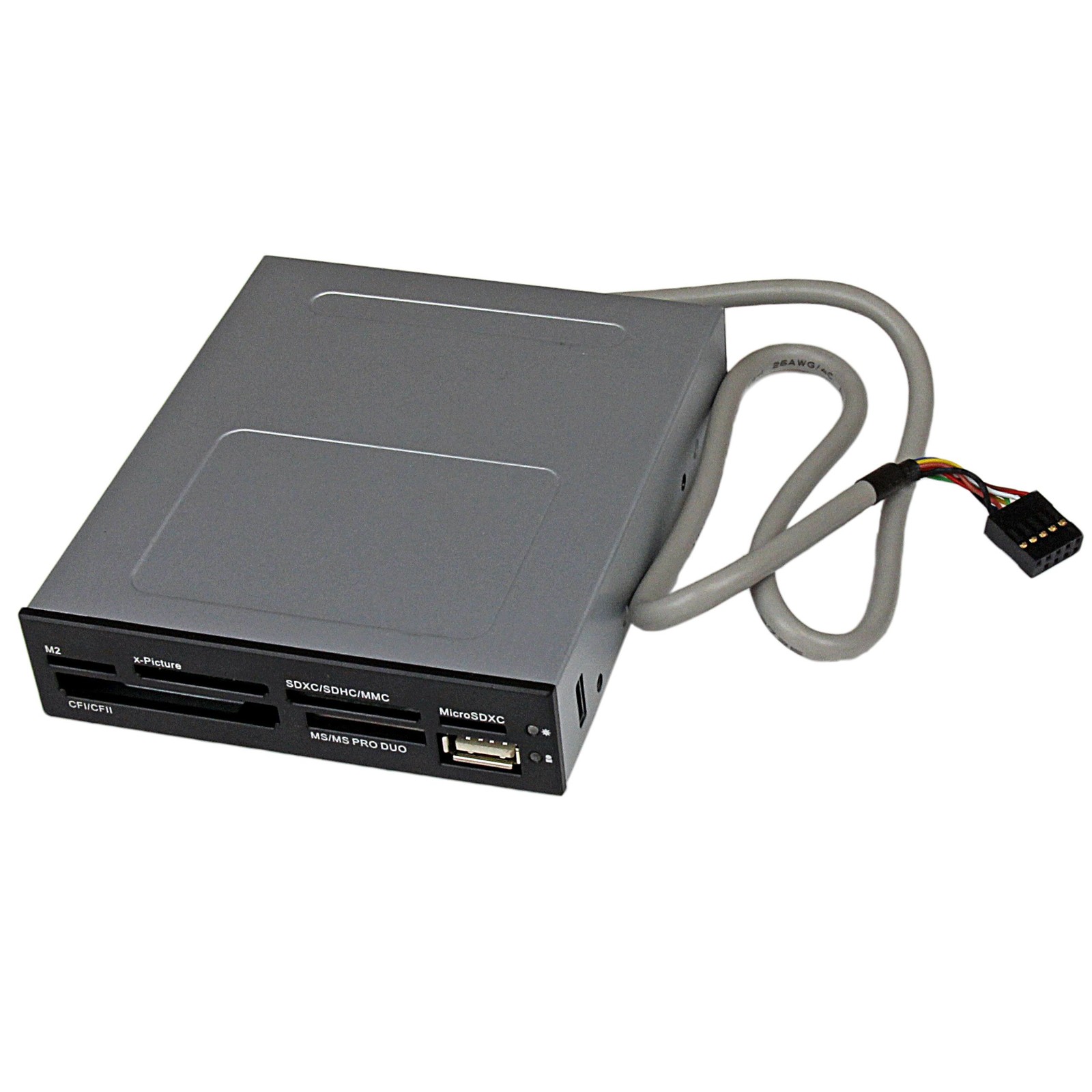 StarTech.com 3.5in Front Bay 22-in-1 USB 2.0 Internal Multi Multi-Card, Black