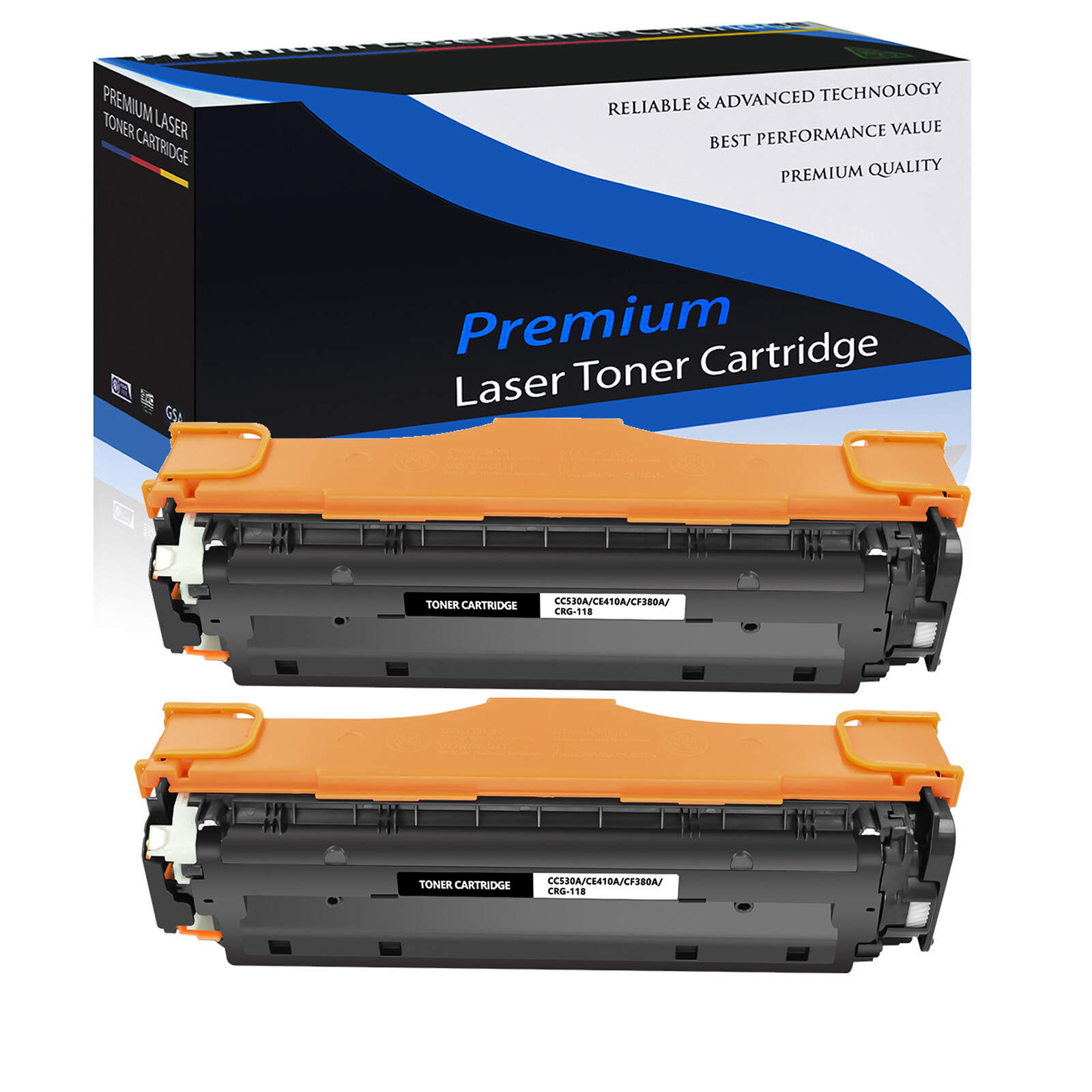 2 PK/Pack Black CC530A 304A Toner For HP LaserJet CP2020 CM2320 CP2025 MFP