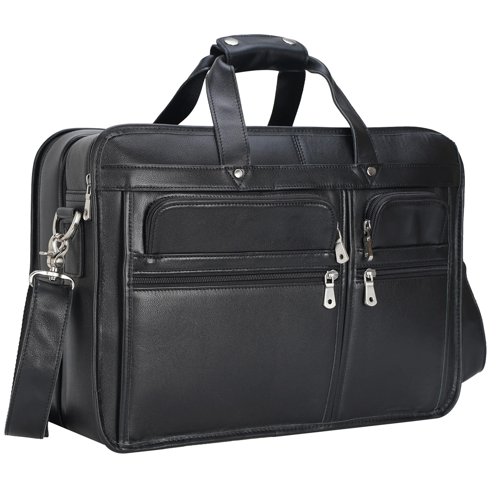 Polare Retro 17" Full Grain Leather Messenger Bag for Men