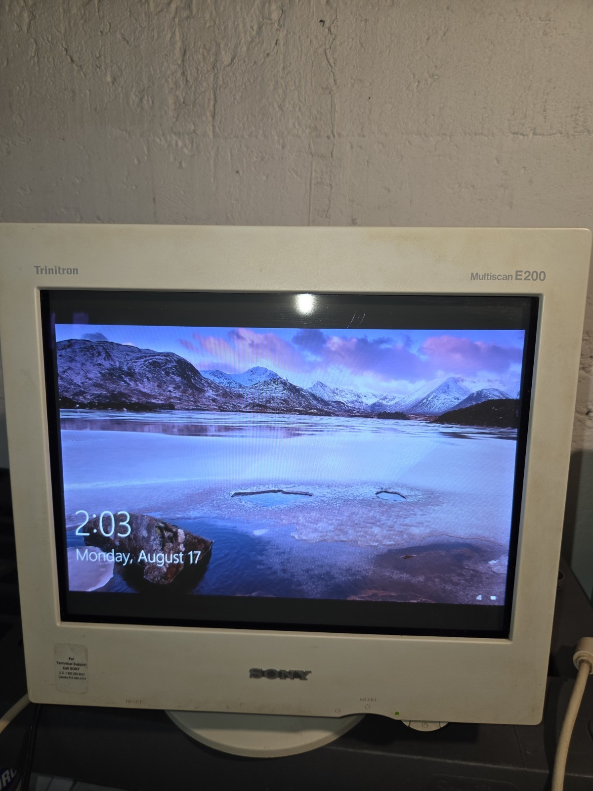 Sony Trinitron Multiscan CPD-E200 17" Flat CRT Monitor Tested Working