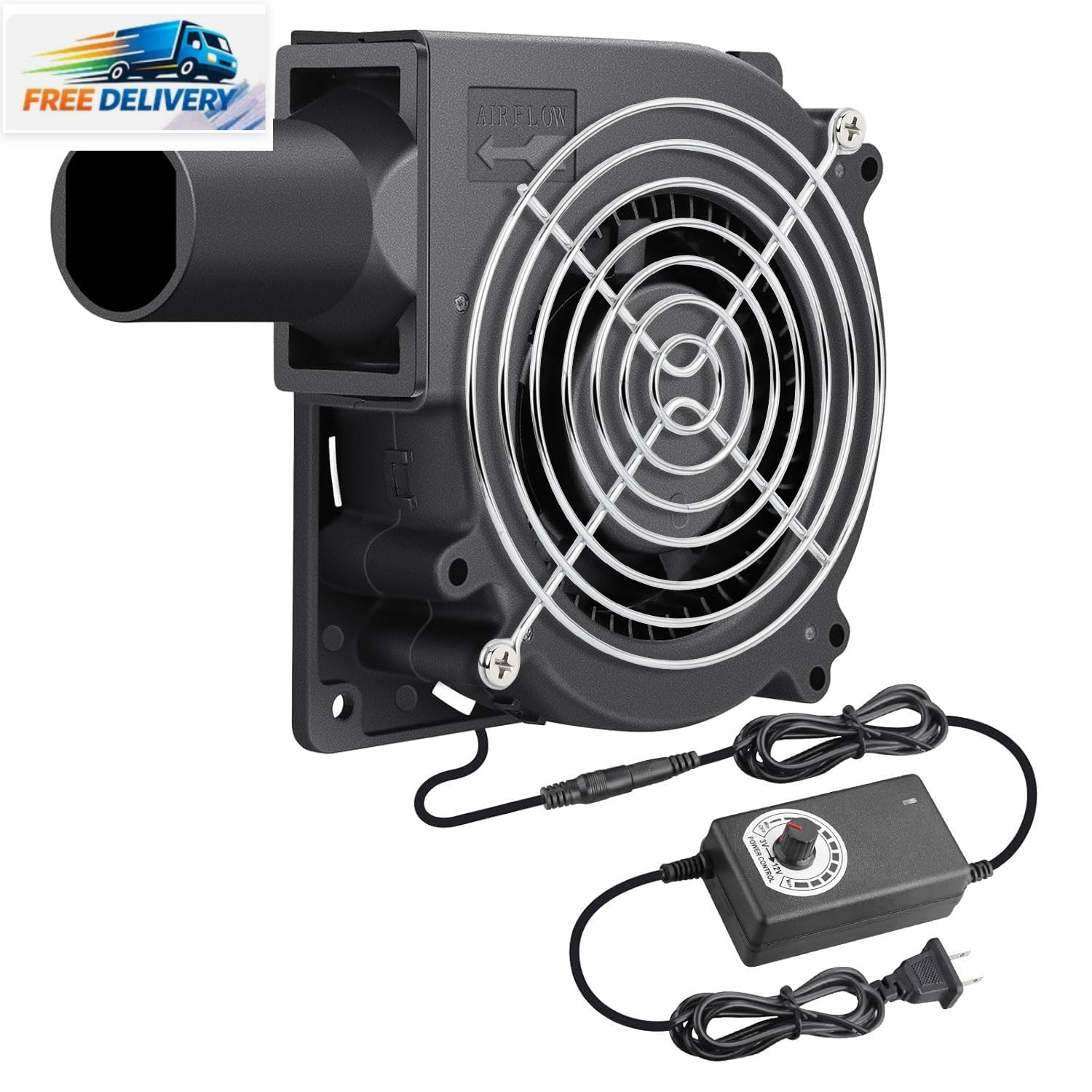 120Mm X 32Mm Small Blower Fan 12V with AC 110V 120V Variable Speed