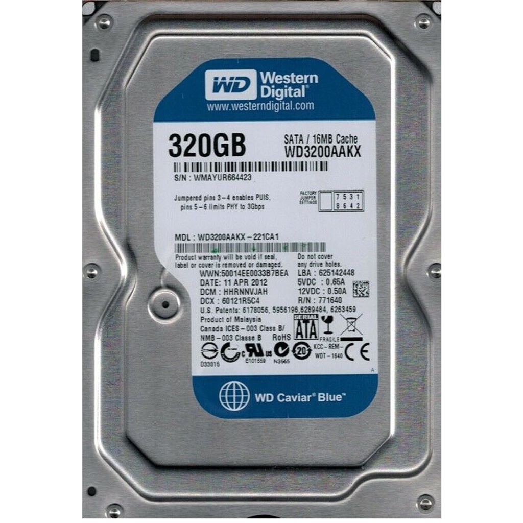 FOR Western Digital 320GB WD3200AAKX 7200 RPM 16MB SATA 3.5" Desktop HDD
