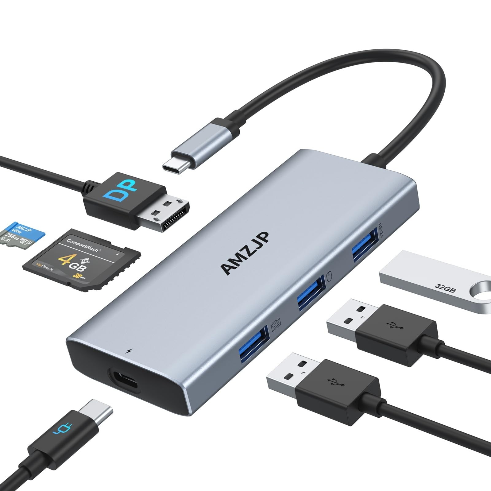 7 in 1 USB C Hub DisplayPort the Ultimate 7-in-1 Solution 8K Ultra HD New