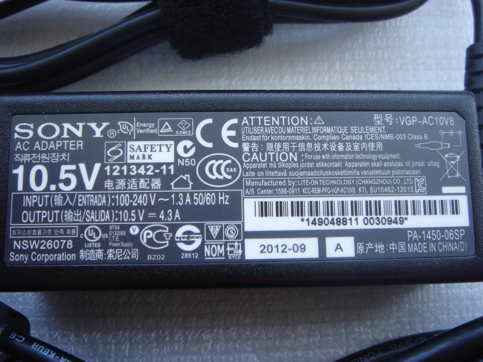 Sony VAIO Pro 11 13 Touch Ultrabook 45W VGP-AC10V8 New