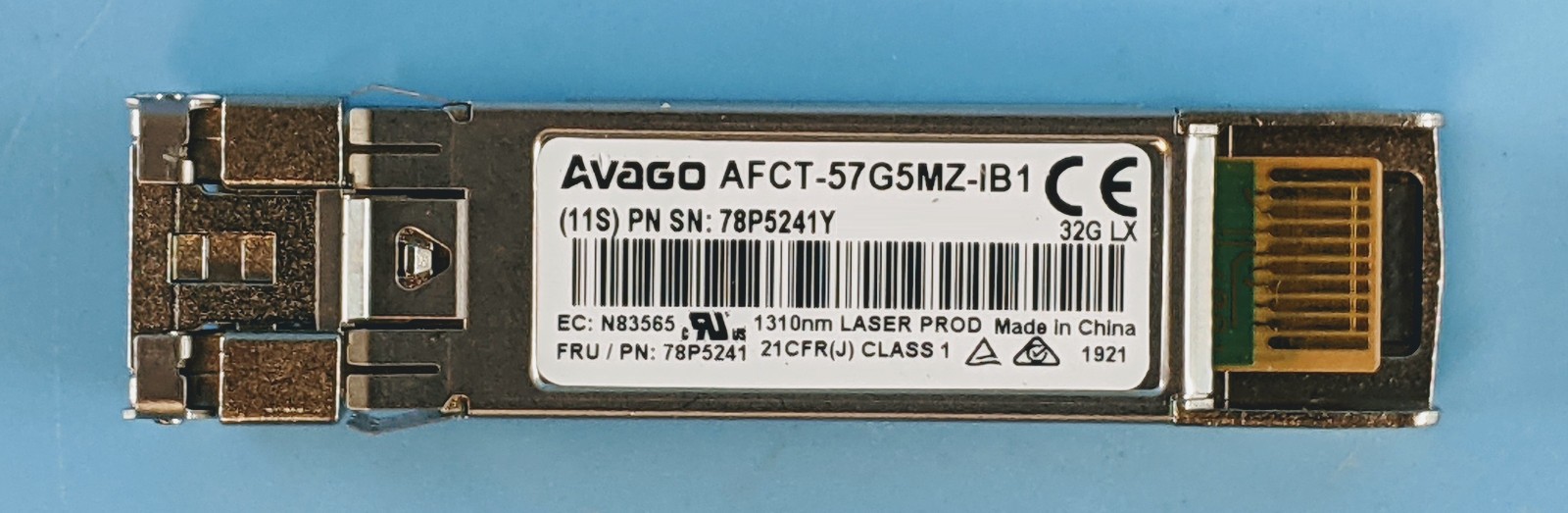 Lot of 10 IBM Avago AFCT-57G5MZ-IB1 78P5241 32G LX SFP28 1310nm LC Transceiver