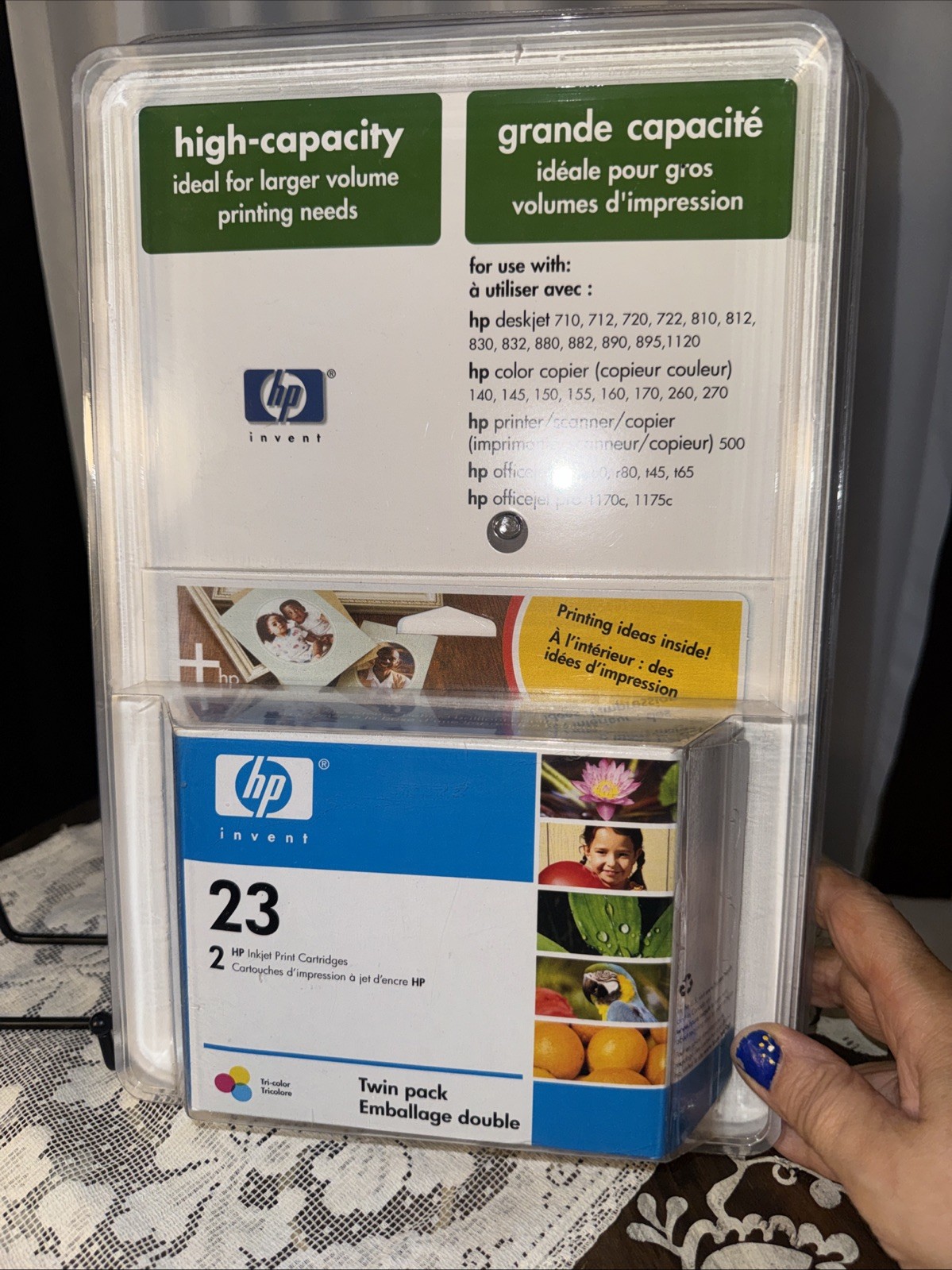 HP 23 C6643-80002 257313 Twin-Pack Tri-Color Genuine Ink Cartridges